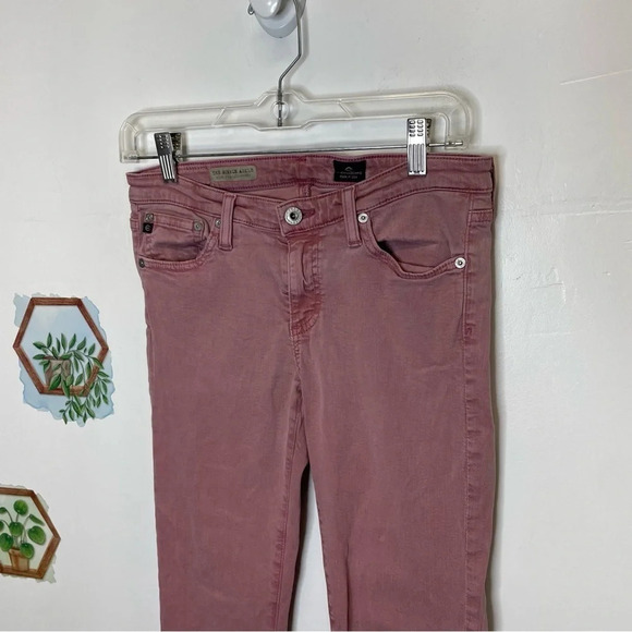 AG Stevie ankle jeans slim straight stonewashed pink - Picture 4 of 6